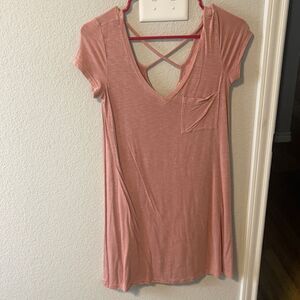 Pink t-shirt dress‎